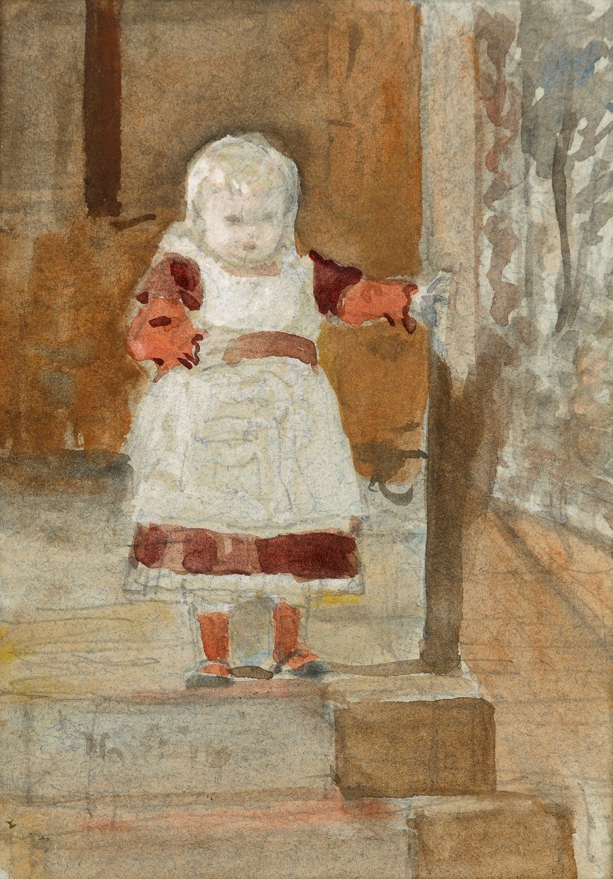 フレデリカの肖像画のための研究、1878年頃（紙にWC） 作： フレデリック・グドール