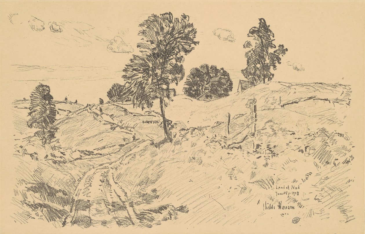 風景、ノッドの国、1918年。 作： フレデリックチャイルドハッサム