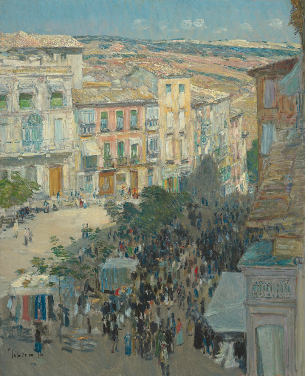 南フランスの都市の眺め、1910 年。 作： フレデリックチャイルドハッサム