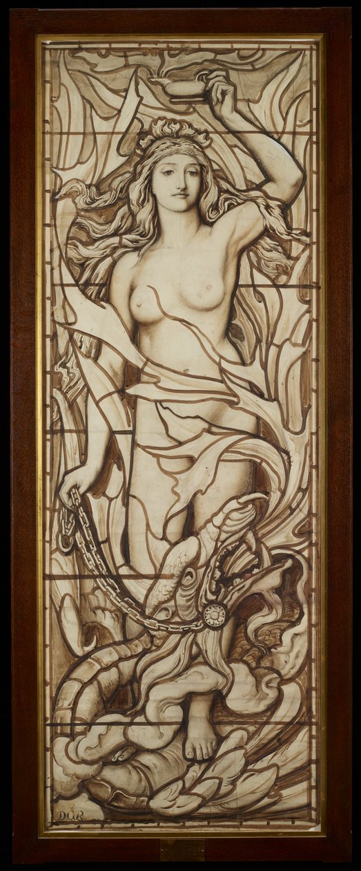 火、シリーズ「4つの要素」c.1888-89から（紙に鉛筆でペンとインクを流したもの） 作： フレデリック・G・スミス