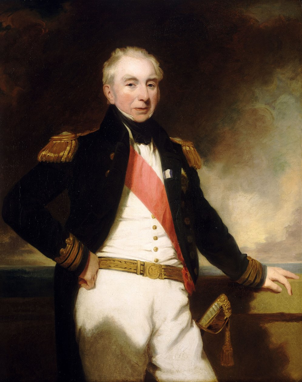 ロバート・ストップフォード提督（1768-1847）、19世紀初期から中期（キャンバスに油彩） 作： フレデリック・リチャード・セイ