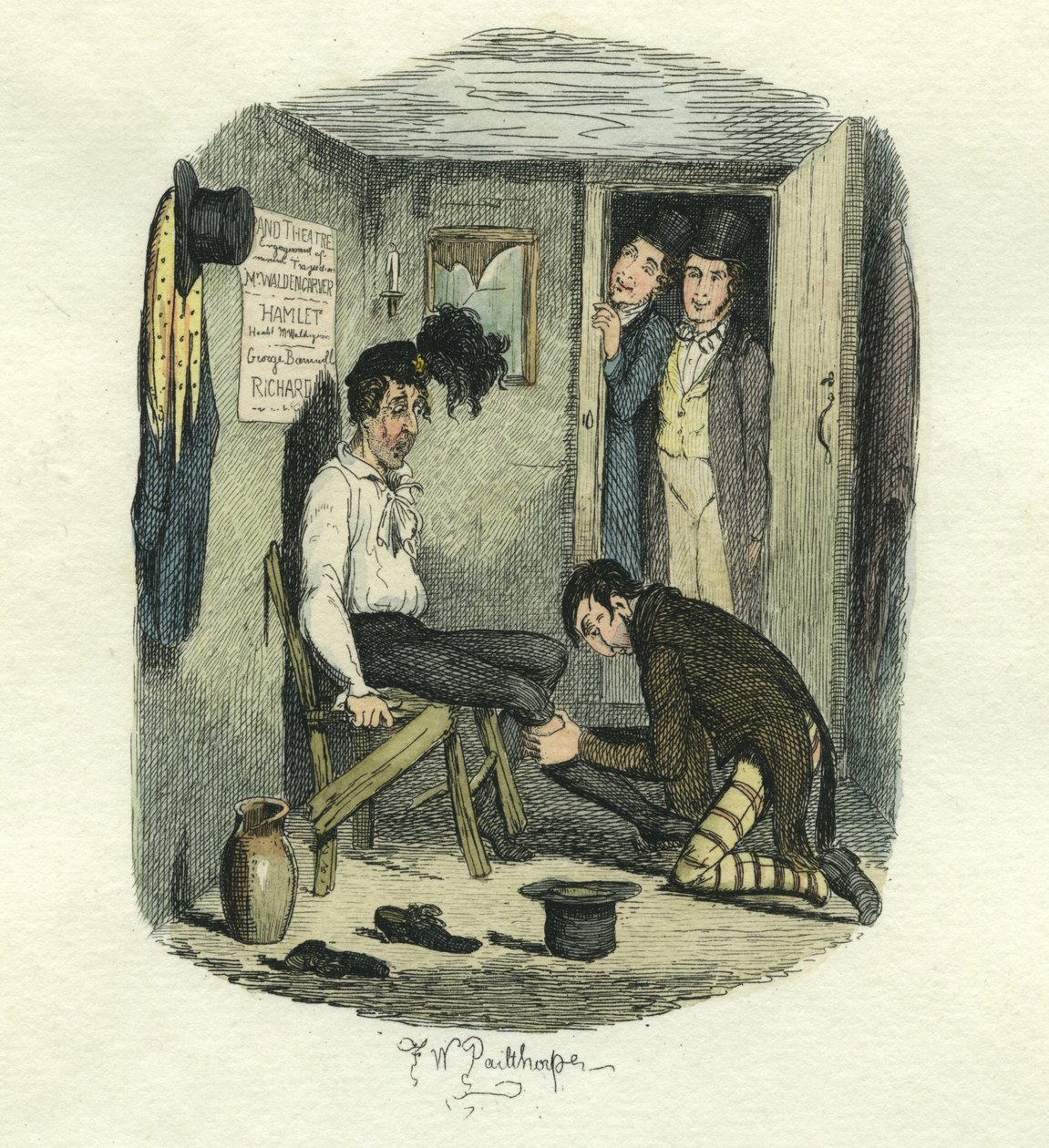 ハムレットの剥製、大いなる期待、1885年頃（手描きのエッチング） 作： フレデリック・W・ペイルソープ
