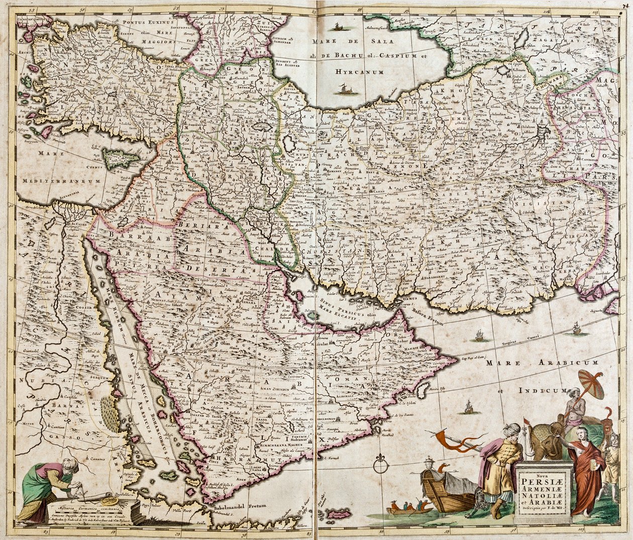 ペルシャ（イラン）、アルメニア、アナトリア（トルコ）の地図）と