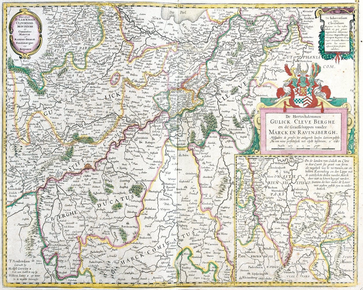 ラーベンスベルク伯爵の地図（ドイツ）（銅版画 作： フレデリック・デ・ウィット