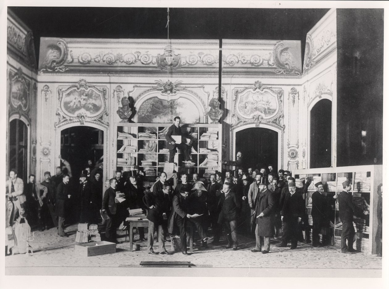 1月24日、Victorien Sardou（1831-1908）によるテルミドールのリハーサル 作： フランスの写真家