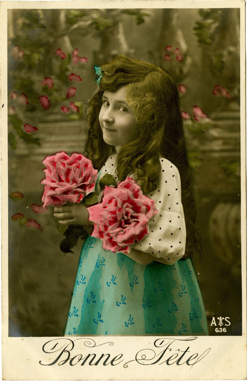 ボンヌフェポストカード、1908年（色付き写真） 作： フランスの写真家