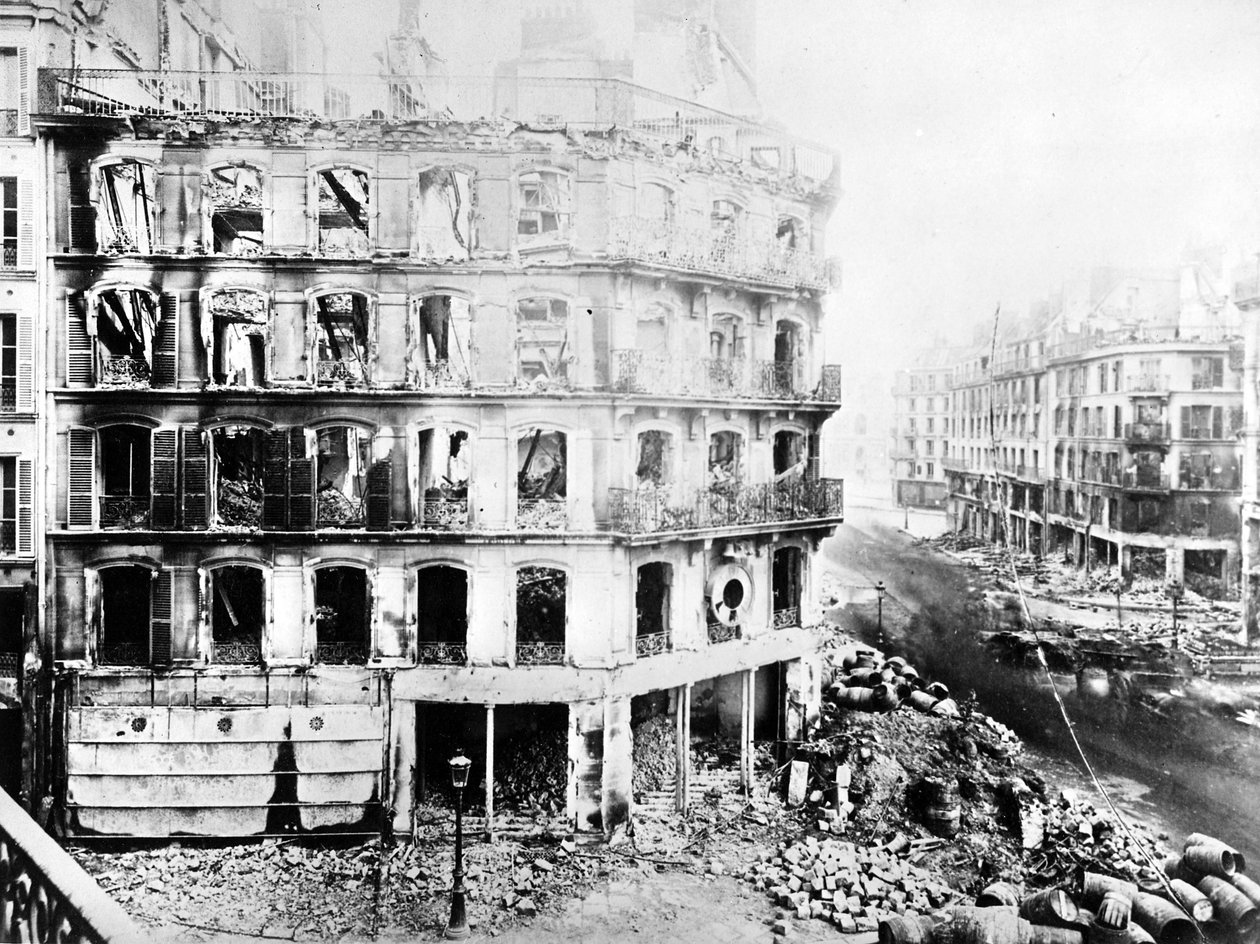 パリの破壊、1870年頃 作： フランスの写真家