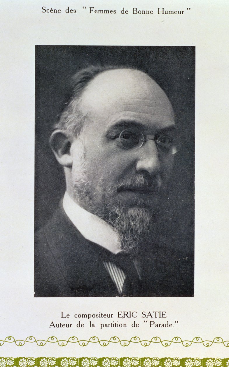 エリックサティ（1866-1925）、フランスの作曲家、ポートレート写真 作： フランスの写真家