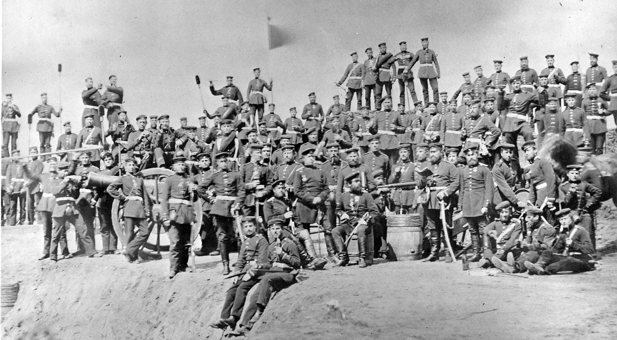 フランスの兵士、1870年代頃 作： フランスの写真家