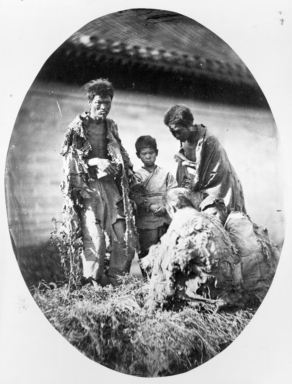 中国の悲惨さ、1875年頃 作： フランスの写真家