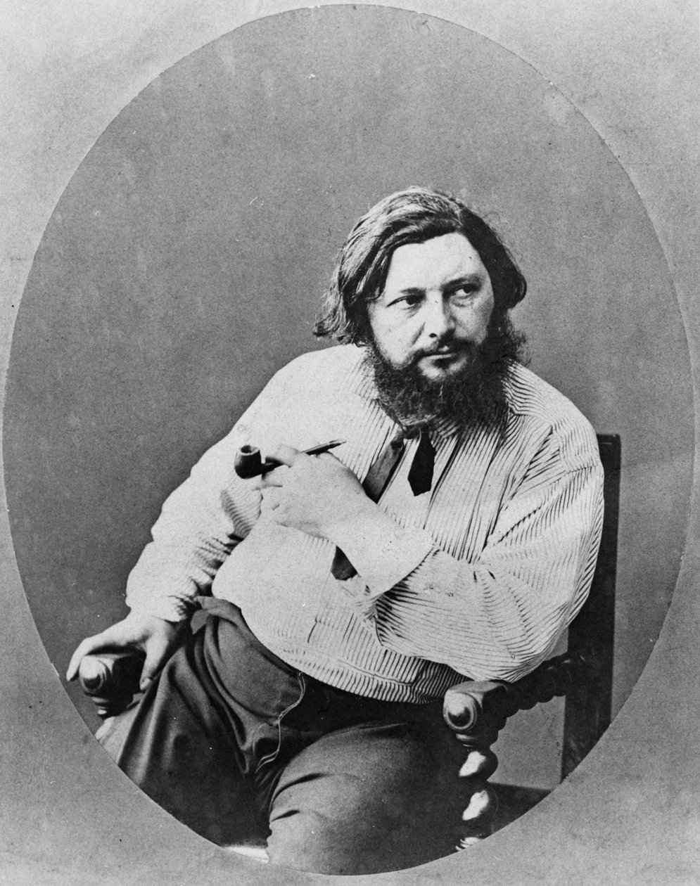 ギュスターヴクールベの肖像、1870年代頃 作： フランスの写真家