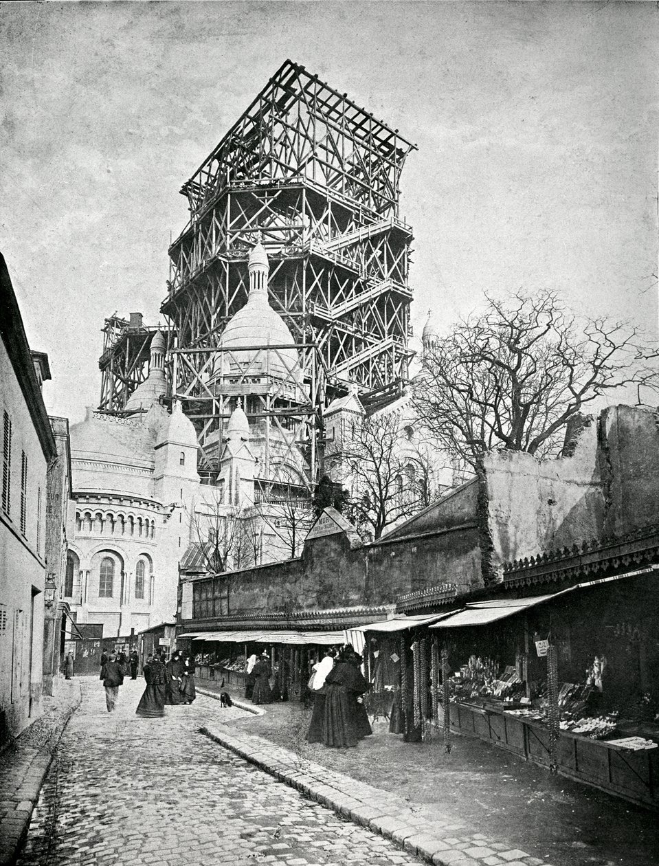 モンマルトルのサクレクール寺院の建設、1885-90年 作： フランスの写真家