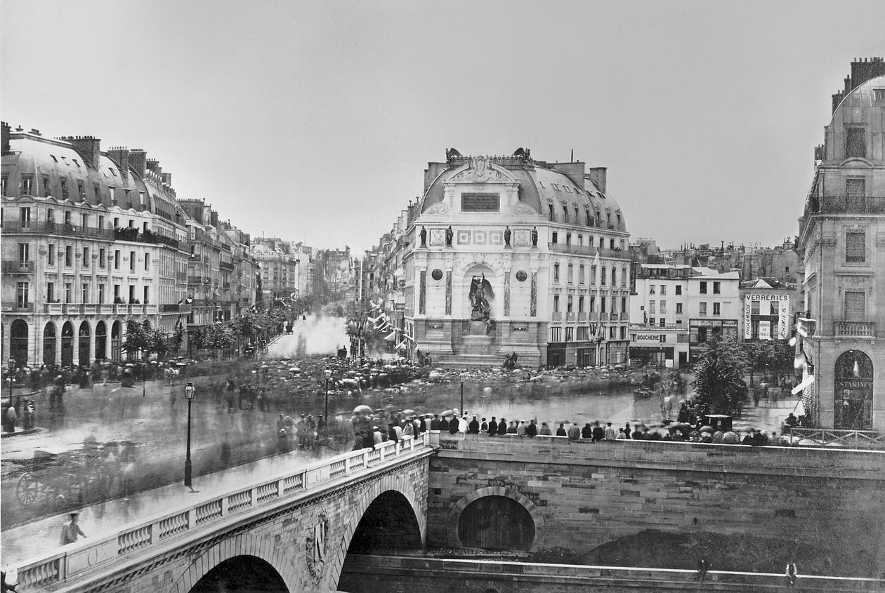 フォンテーヌサンミシェル、1860年の就任式 作： フランスの写真家