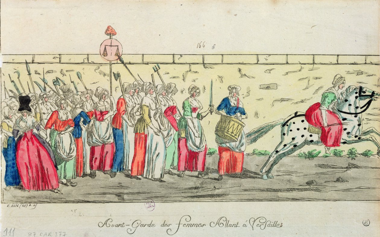 1789年10月5日にベルサイユに行く女性の警備員 作： フランス語学校