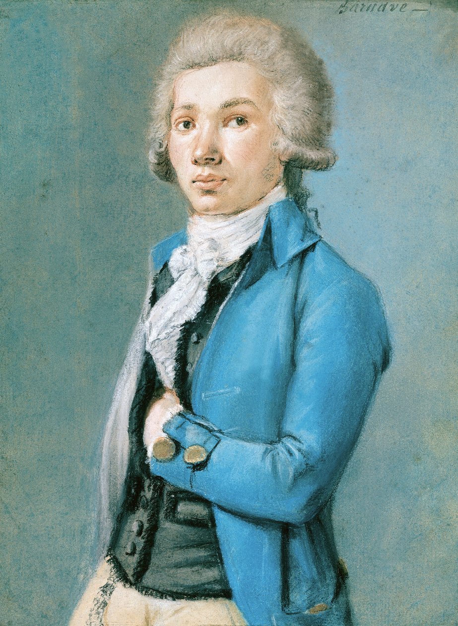 アントワーヌ・バルナーヴ（1761-93）（紙にパステル） 作： フランス語学校