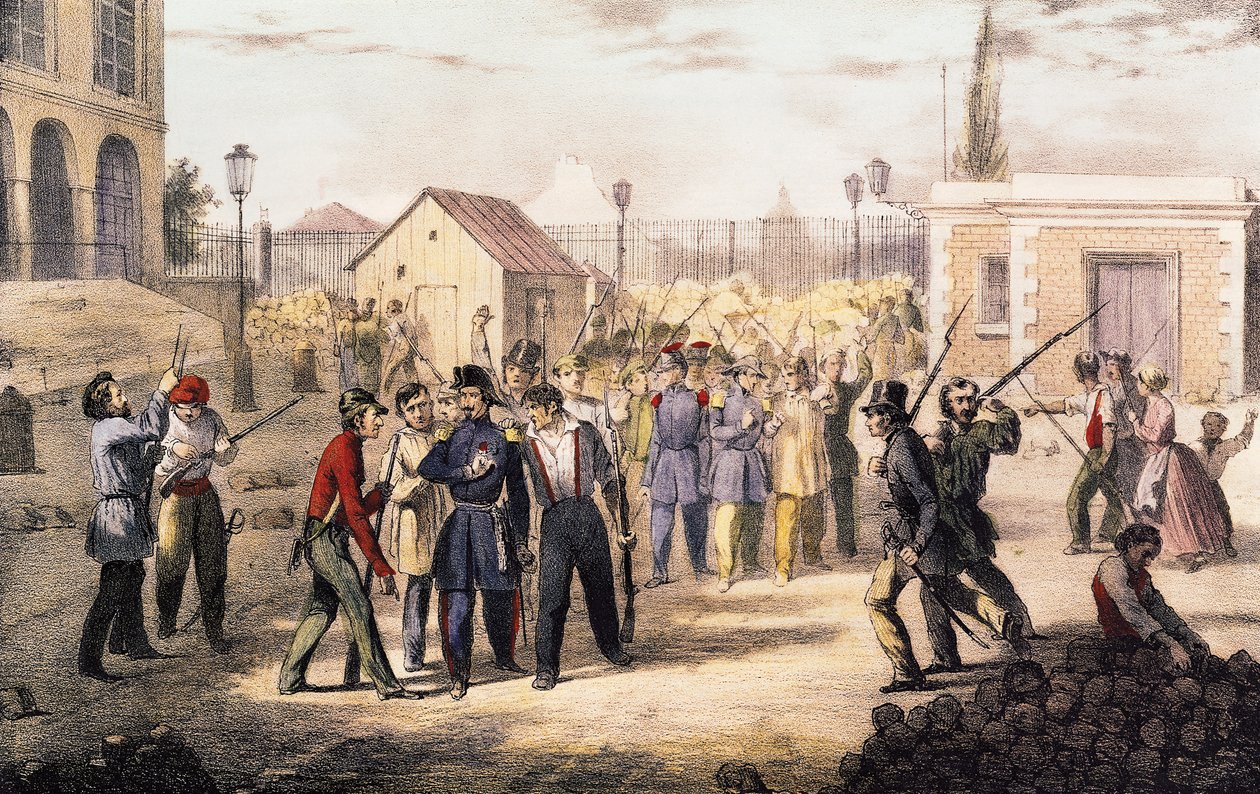 バリエールフォンテーヌブローへの攻撃、1848年6月25日 作： フランス語学校