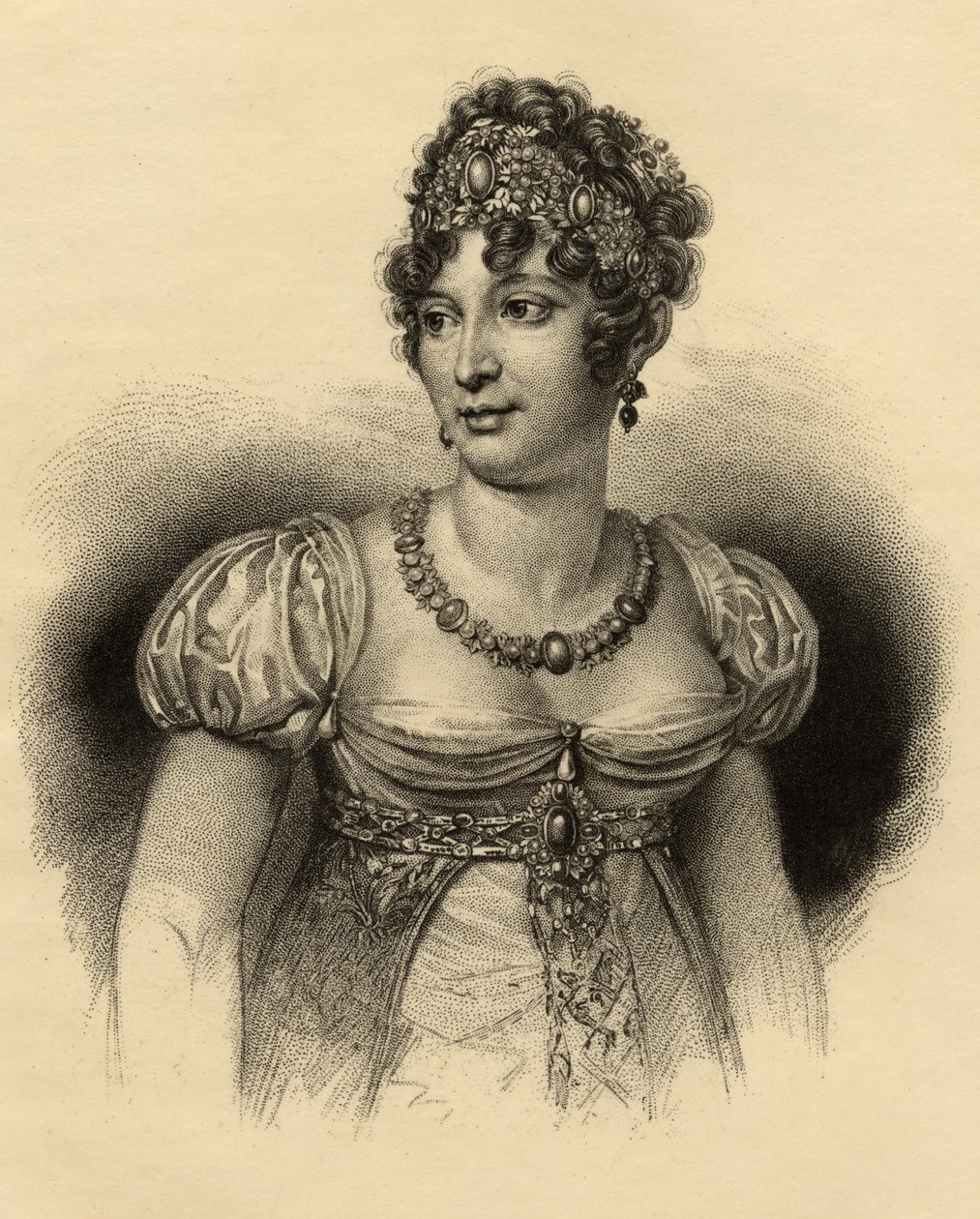 キャロラインボナパルト（1782-1839）ナポリの女王 作： フランス語学校
