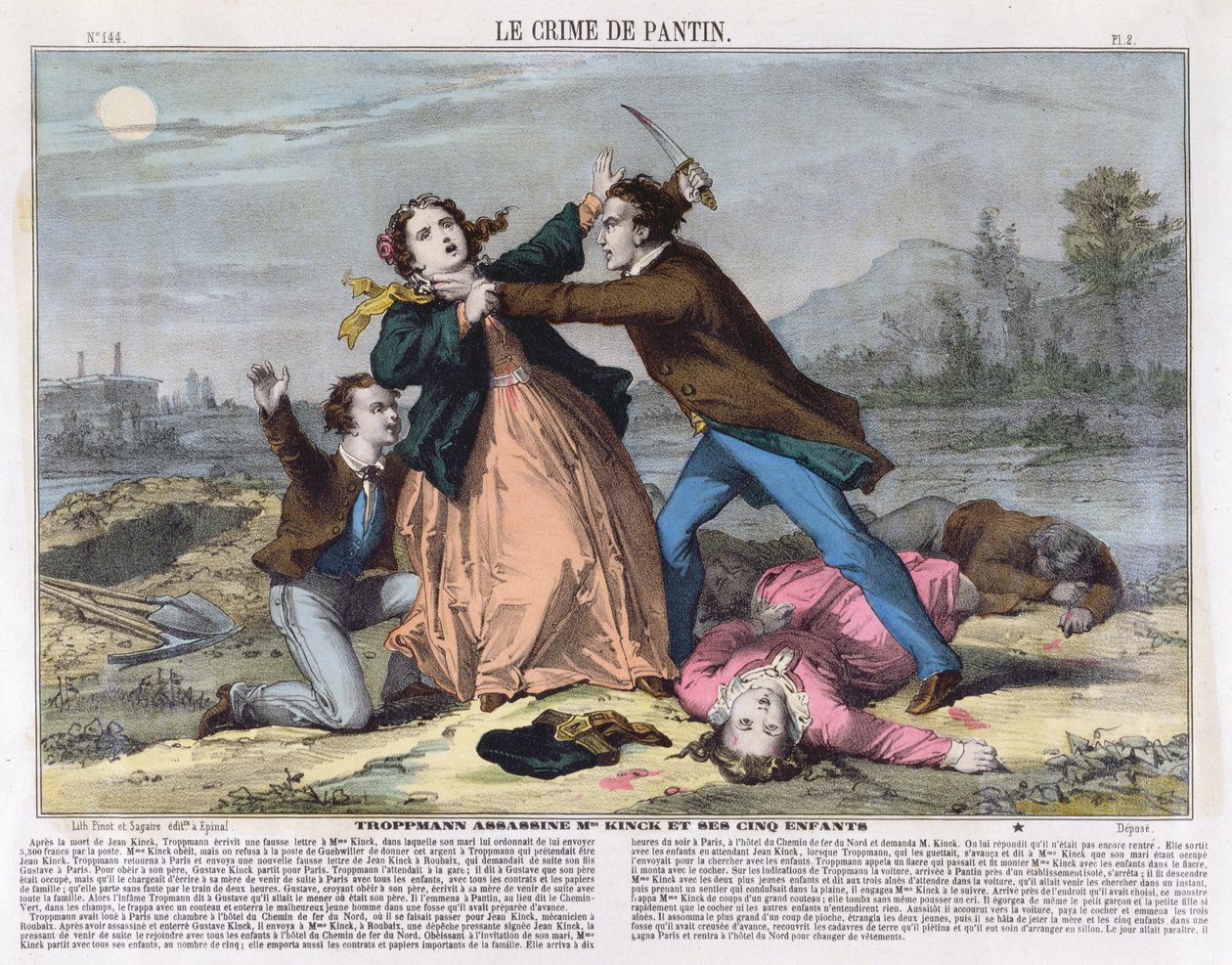 週刊誌LOeil de la Policeの表紙イラスト、1900年頃 作： フランス語学校