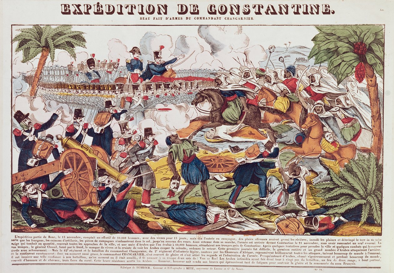 ニコラチャンガルニエ将軍（1793-1877）指揮下のコンスタンティヌス遠征1836年11月 作： フランス語学校