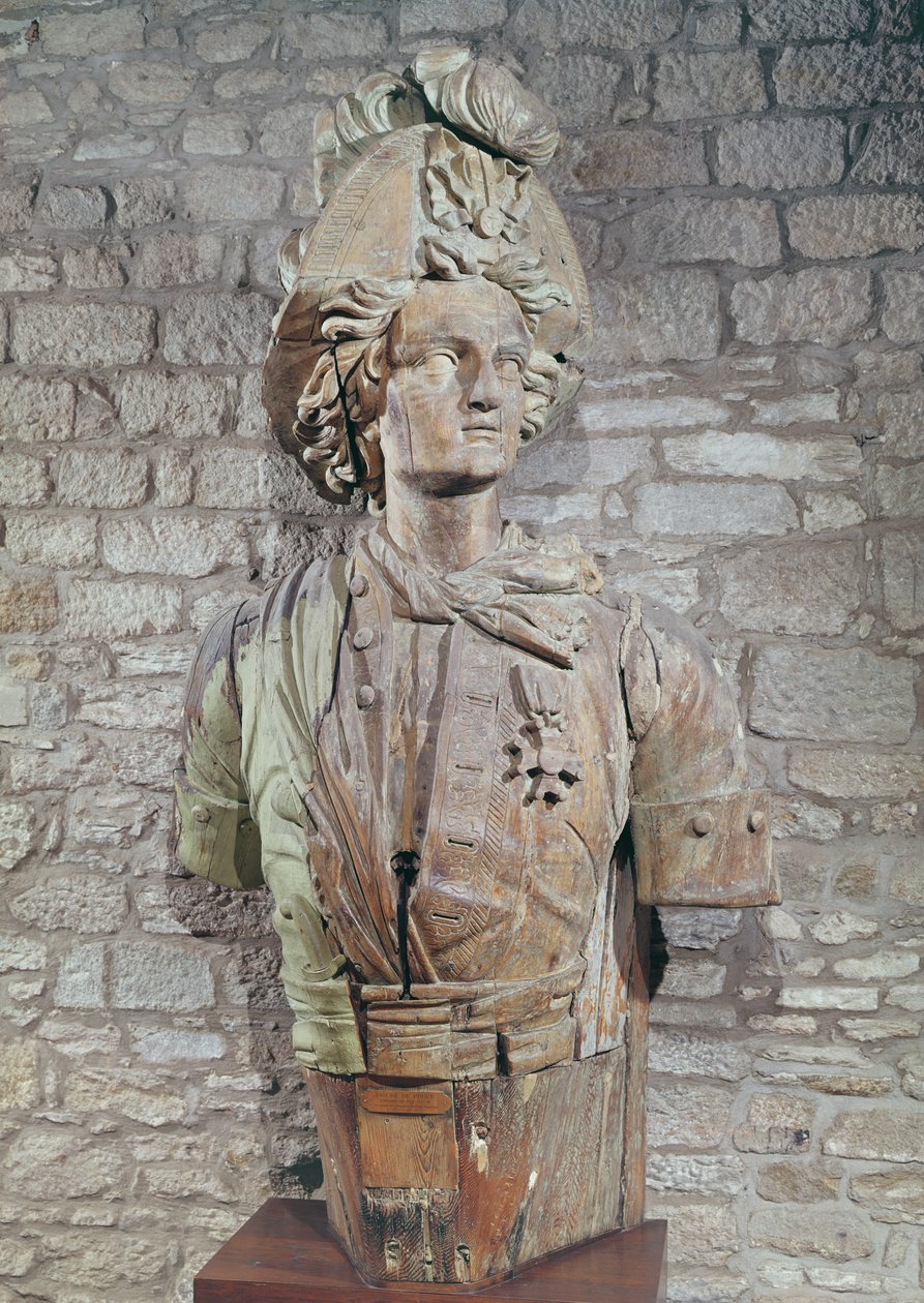 ルネデュグアイトルアンの首長（1673-1736）（木材） 作： フランス語学校