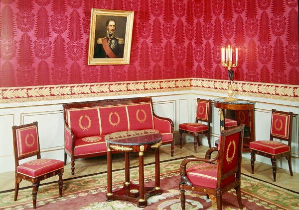 Salle du Troneの内部、1805-11年頃 作： フランス語学校