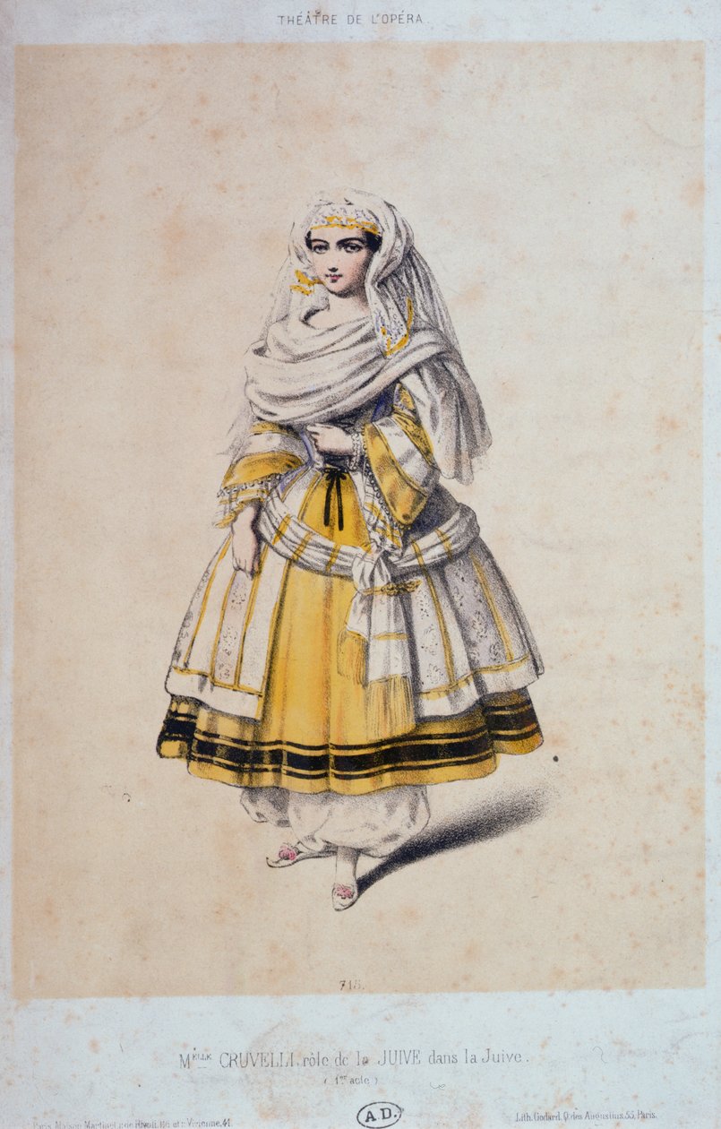 ジャンヌソフィーシャーロットクルヴェリ（1826-1907年）、ラジューブの主役、第1幕、c.1850-60 作： フランス語学校