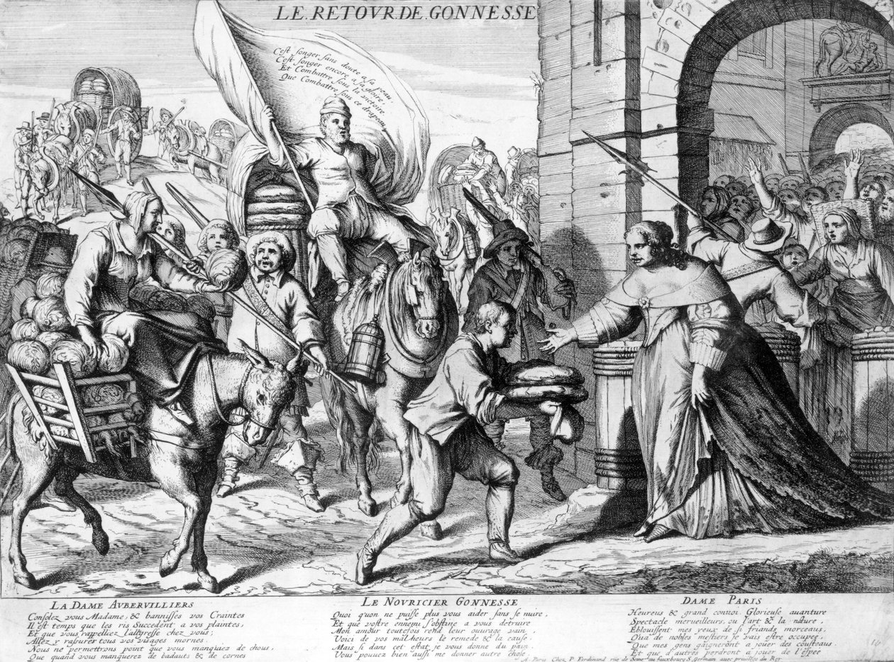 「ゴネッセの帰還」、1649年4月 作： フランス語学校