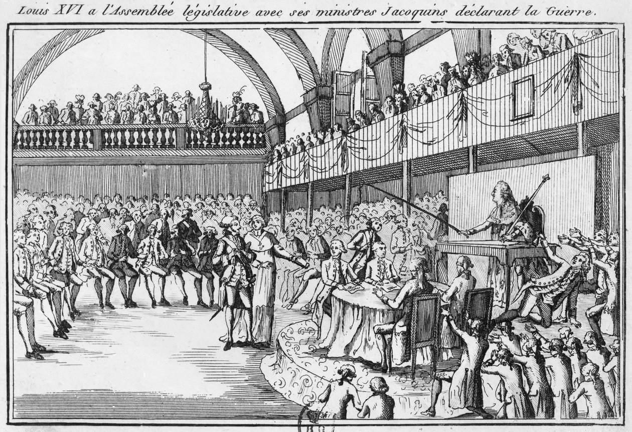 1792年4月20日にルイ16世がオーストリアに宣戦布告 作： フランス語学校