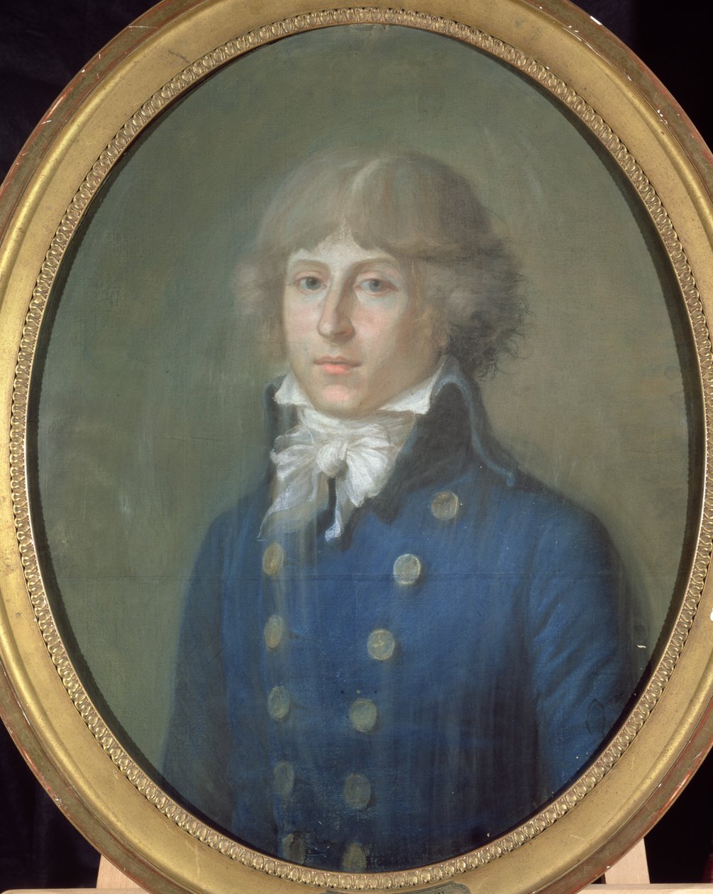 ルイ・ド・サン＝ジュスト（1767-94）（紙にパステル） 作： フランス語学校