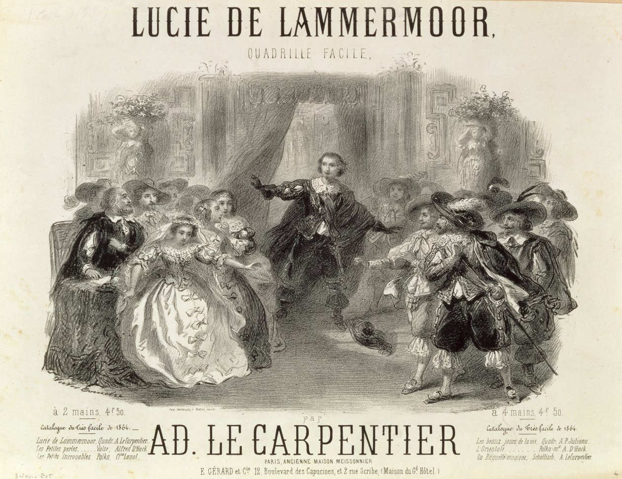 ドメニコGMドニゼッティ（1797-1848）、1864年のオペラ「ルチアデラマームーア」 作： フランス語学校