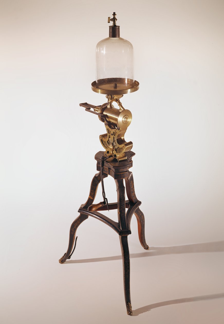 Edme Mariotte（1620-84）が使用した機械（木材、金属、ガラス） 作： フランス語学校