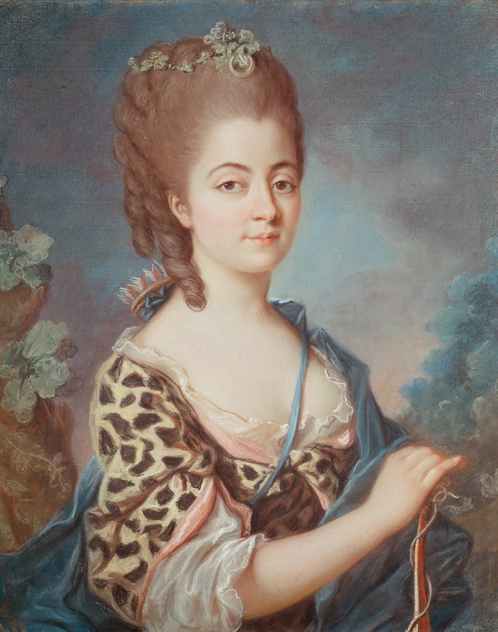 マダムデュパンドゥフランクイユ（1748-1821）旧姓マリーオーロレデサックス（紙にパステル） 作： フランス語学校