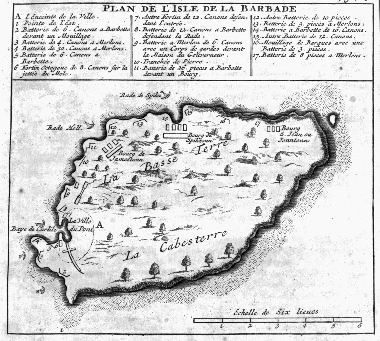 バルバドスの地図 作： フランス語学校