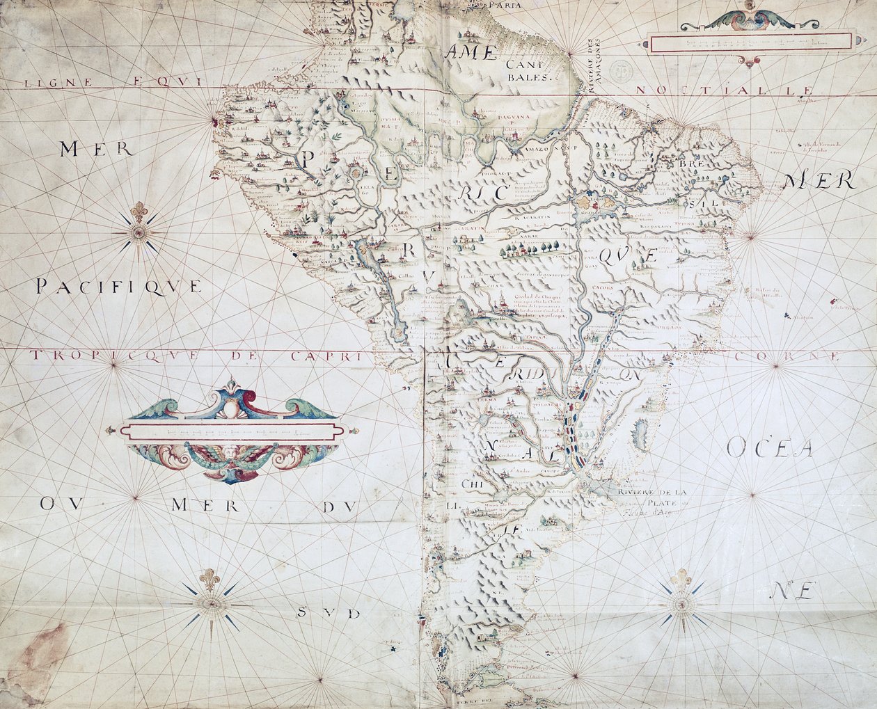 南アメリカの地図 作： フランス語学校