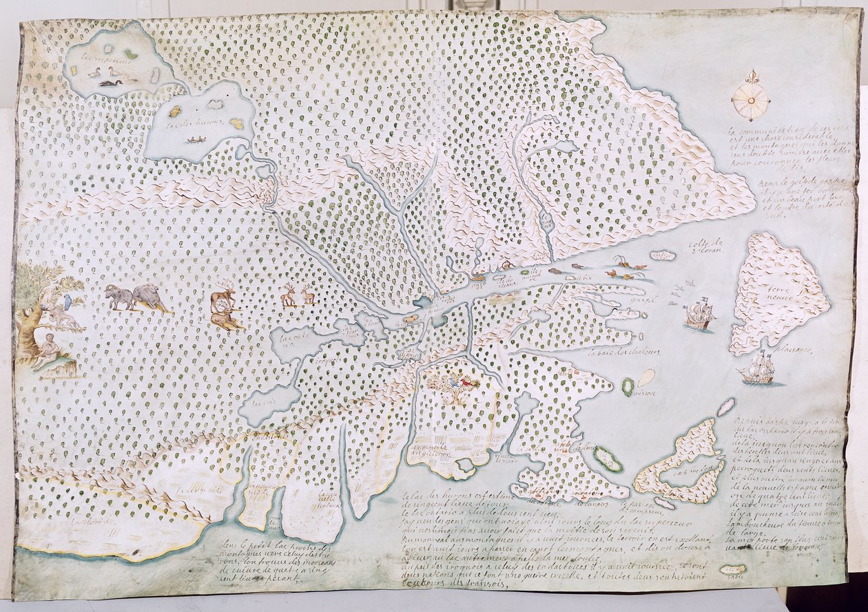 セントローレンス河口の地図（ペンとインクと紙のトイレ） 作： フランス語学校