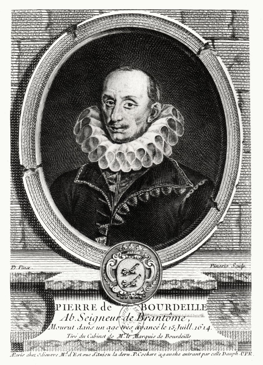 ピエールドブルデイユのメダリオン肖像画（1540-1614）ブラントームの修道院長 作： フランス語学校