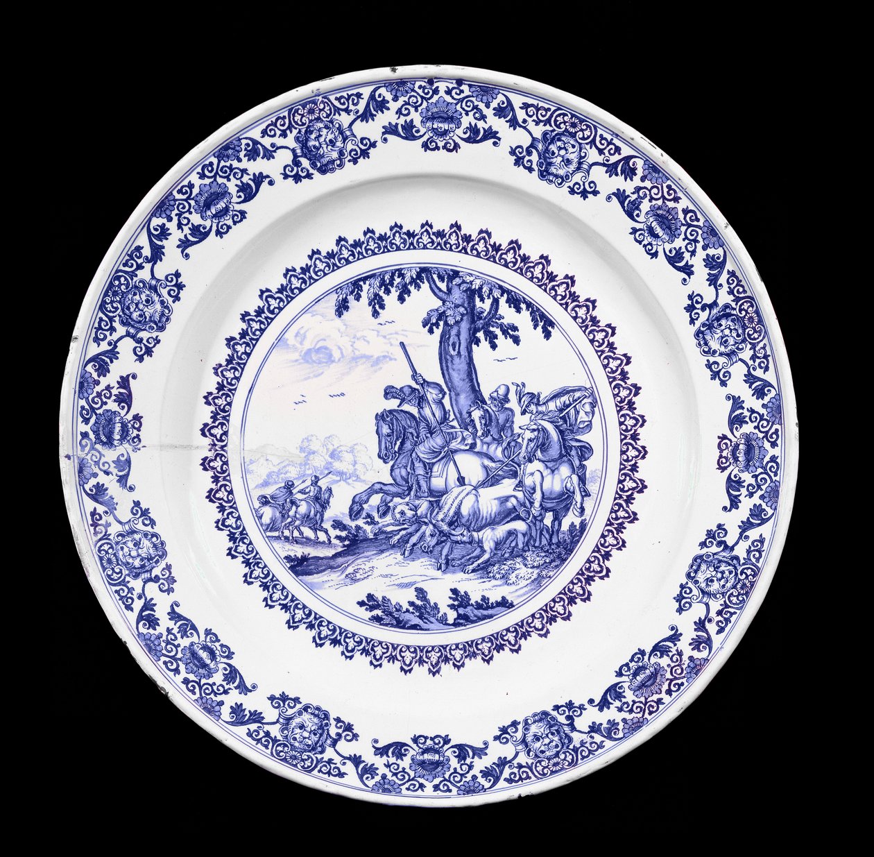 ムスティエ料理、おそらくガスパールビリー（1668-1720）、c.1700（ファイアンス）が描いたもの 作： フランス語学校