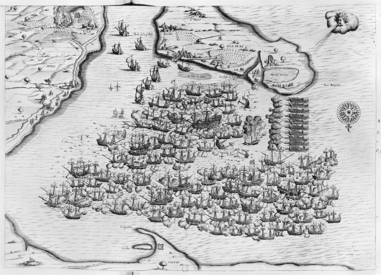 1622年10月27日のサンマルタンドレの海戦、イルドレ 作： フランス語学校