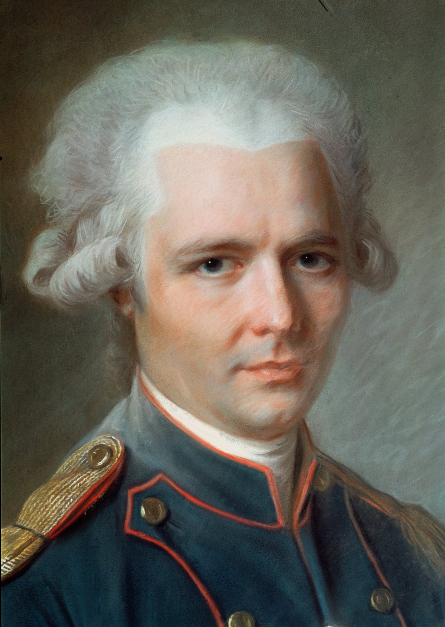 ピエール・ショデルロス・デ・ラクロス（1741-1803）（紙にパステル） 作： フランス語学校