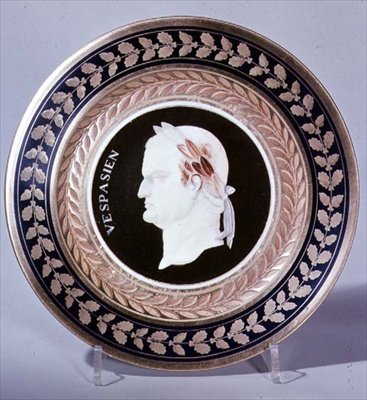 皇帝ウェスパシアヌス（9-79AD）c.1810を描いたプレート 作： フランス語学校