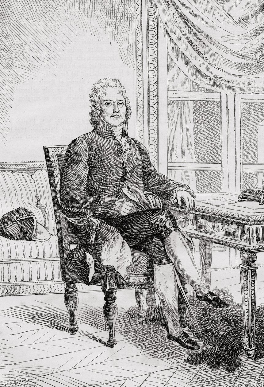 チャールズ・モーリス・タレイラン・ペリゴールの肖像（1754-1838） 作： フランス語学校