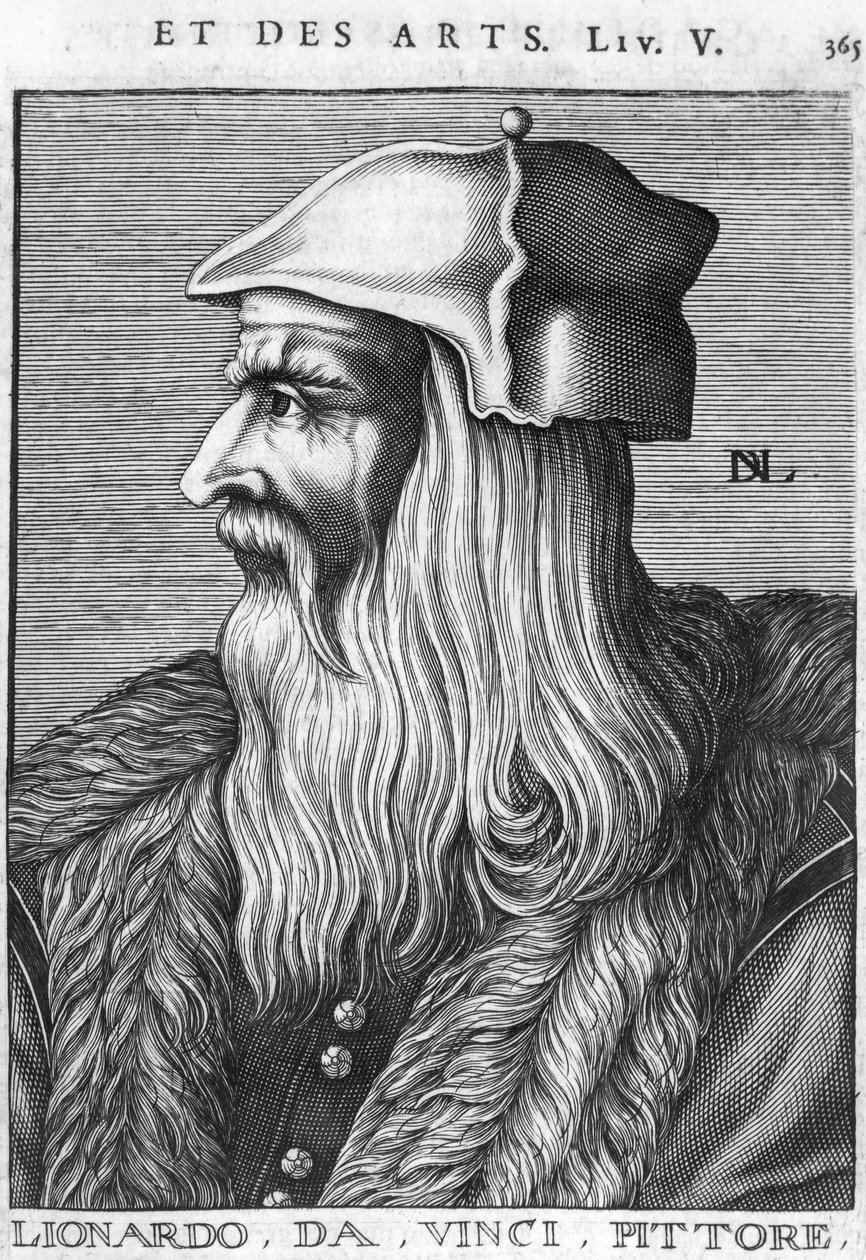 レオナルドダヴィンチの肖像（1452-1519） 作： フランス語学校
