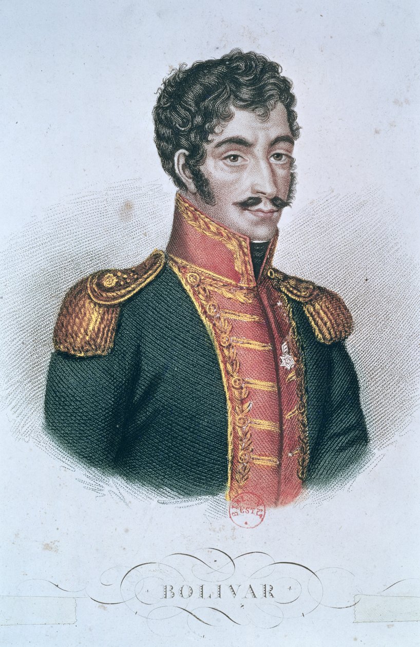 サイモン・ボリバルの肖像（1783-1830） 作： フランス語学校