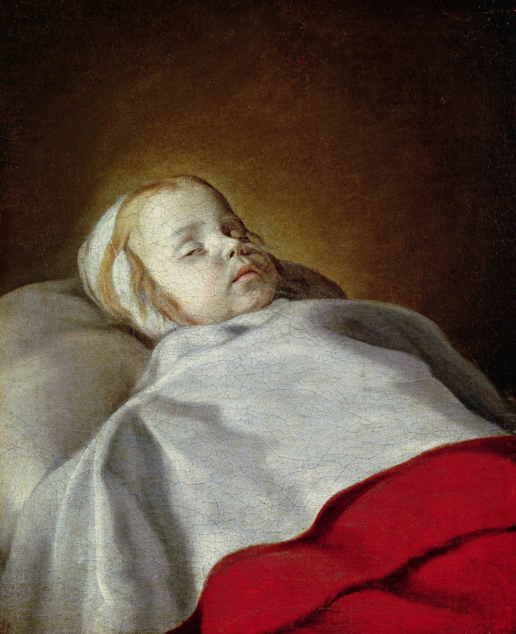 死んだ子供の肖像、1650年頃 作： フランス語学校