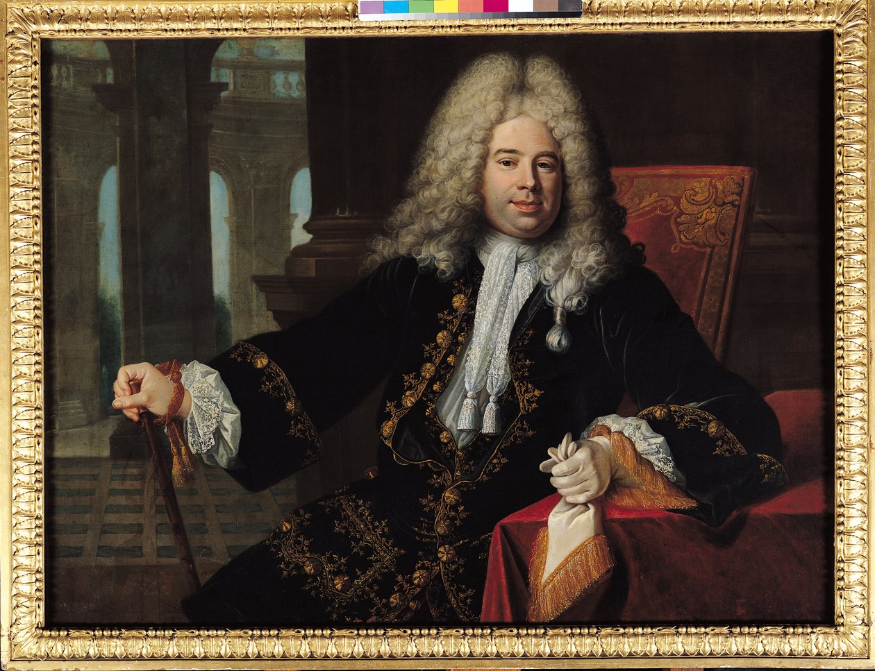 紳士の肖像、c.1715-25 作： フランス語学校