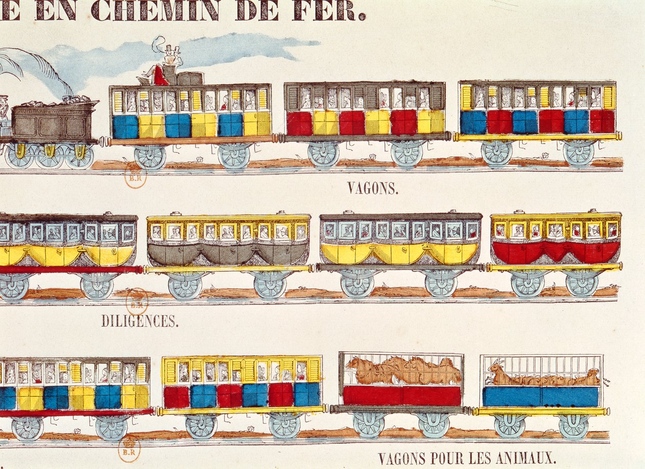 1845年の鉄道旅行（詳細）（178907も参照） 作： フランス語学校