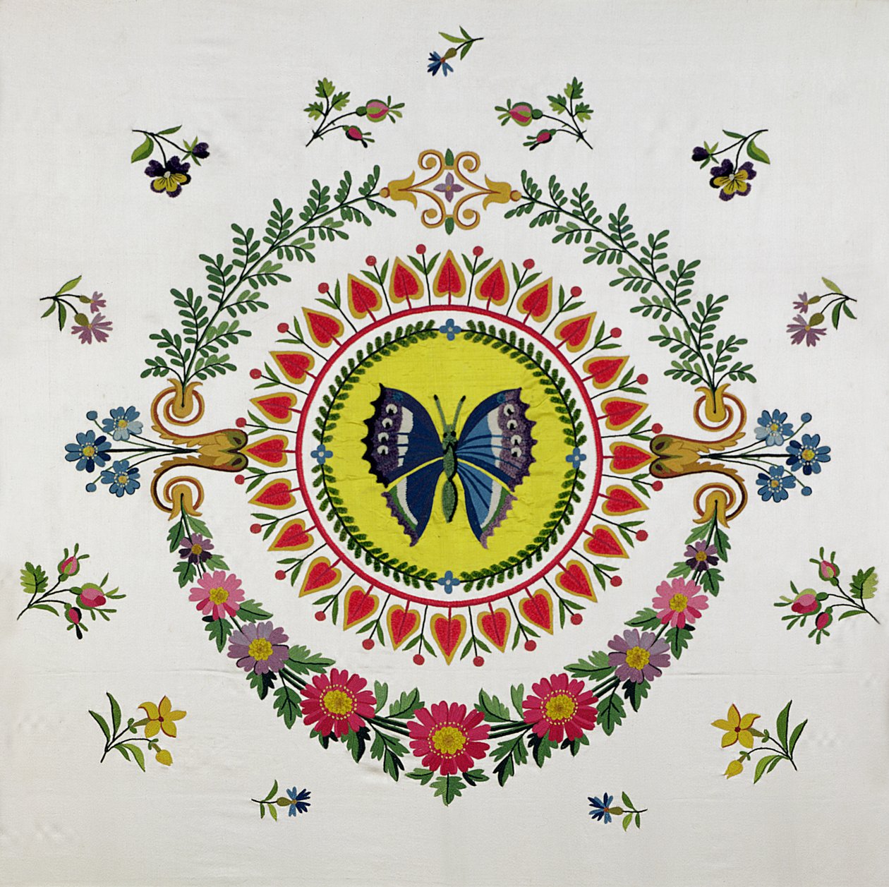 Bissardon、Cousin and Bony、1811（刺繍入りサテン）のシートカバー 作： フランス語学校