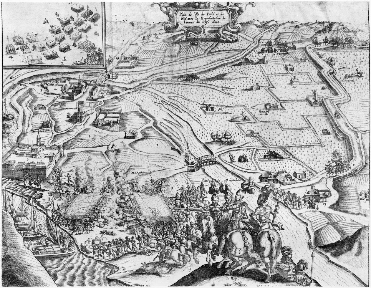 イルドレの包囲、王立軍の表現、1622年 作： フランス語学校