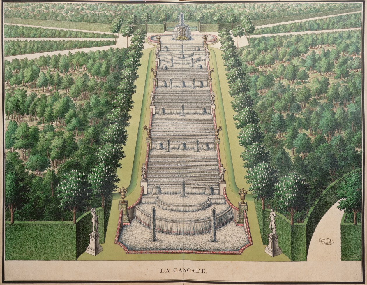T.1 n.27マーリーの噴水の計画、1714 作： フランス語学校