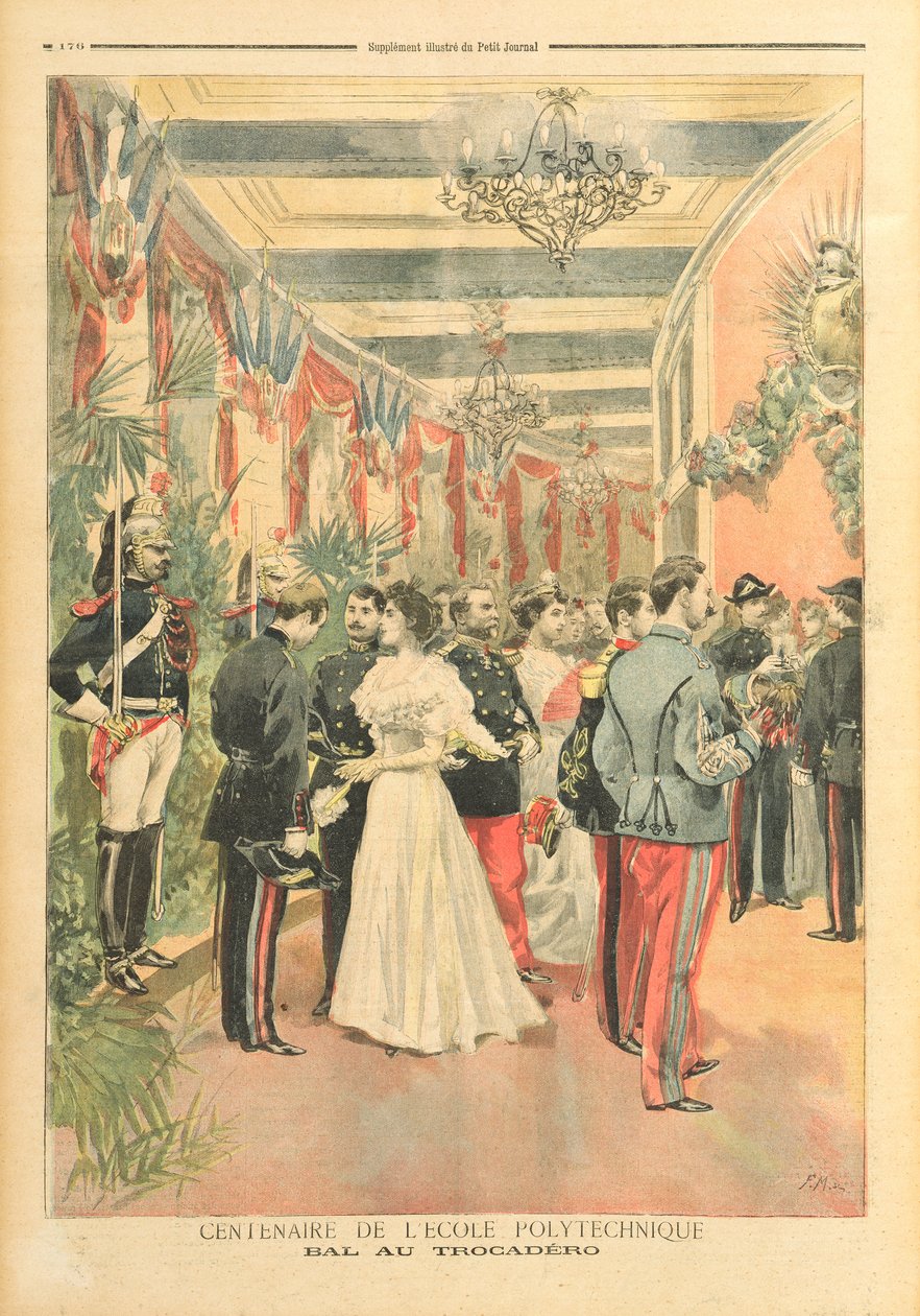 エコールポリテクニックの100周年：トロカデロでのボール、「ルプチジャーナル、1894年5月28日 作： フランス語学校